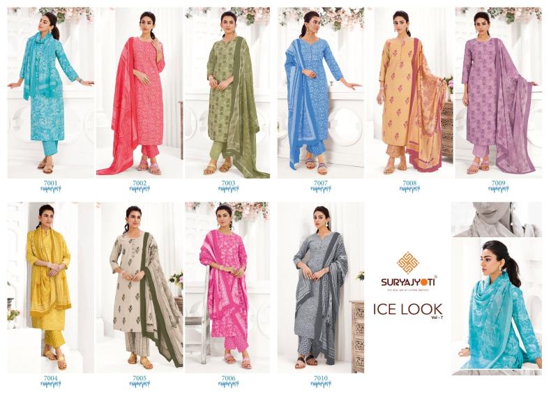 Suryajyoti ice look vol-7 cottom dress material at wholesale price